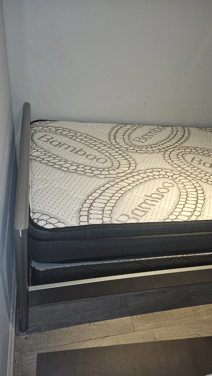 Bamboo Mattress with box and metal frame - photo 3