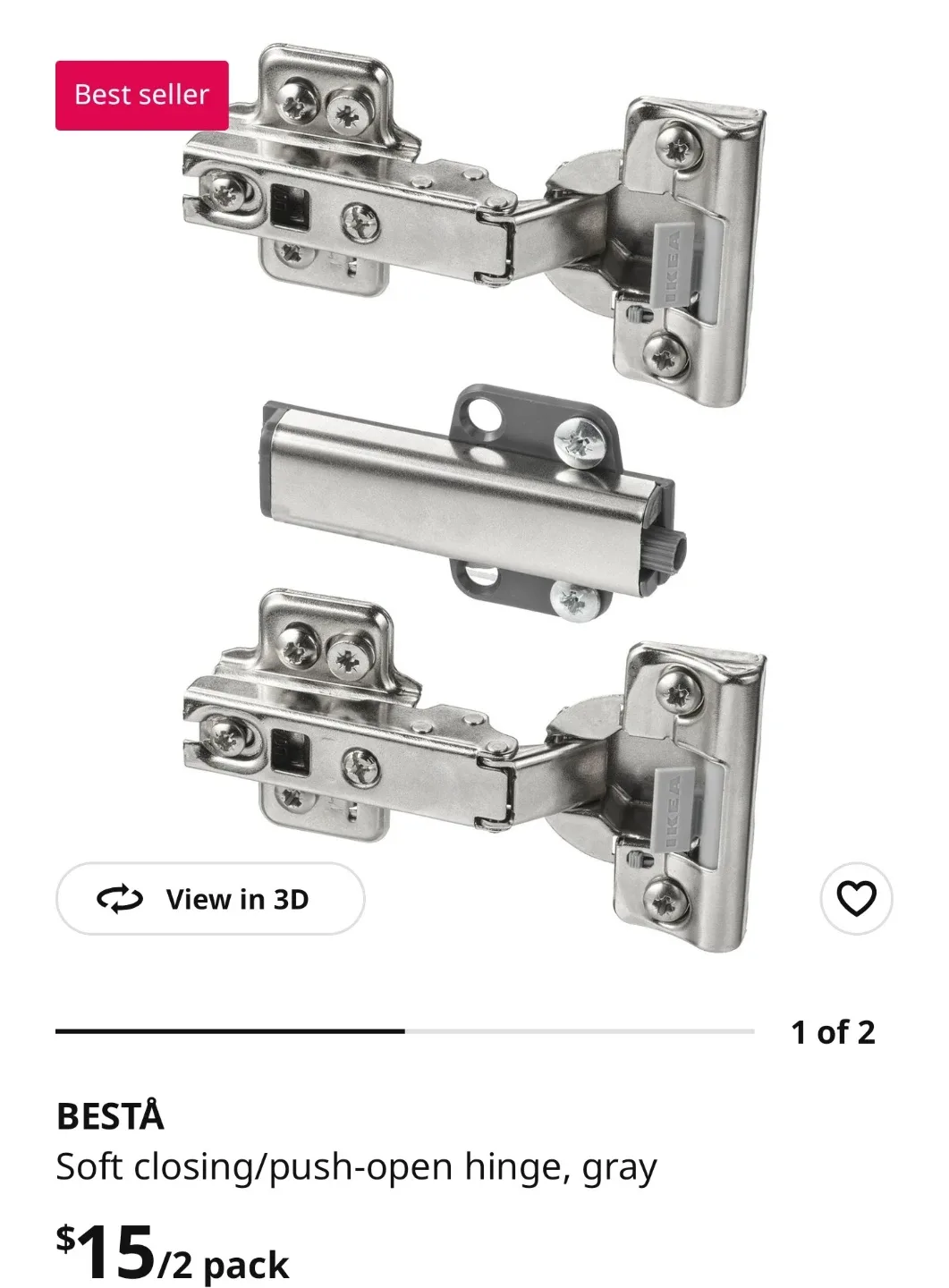 IKEA BESTA Frame, White Stained Oak 3 Units image indicator(8)