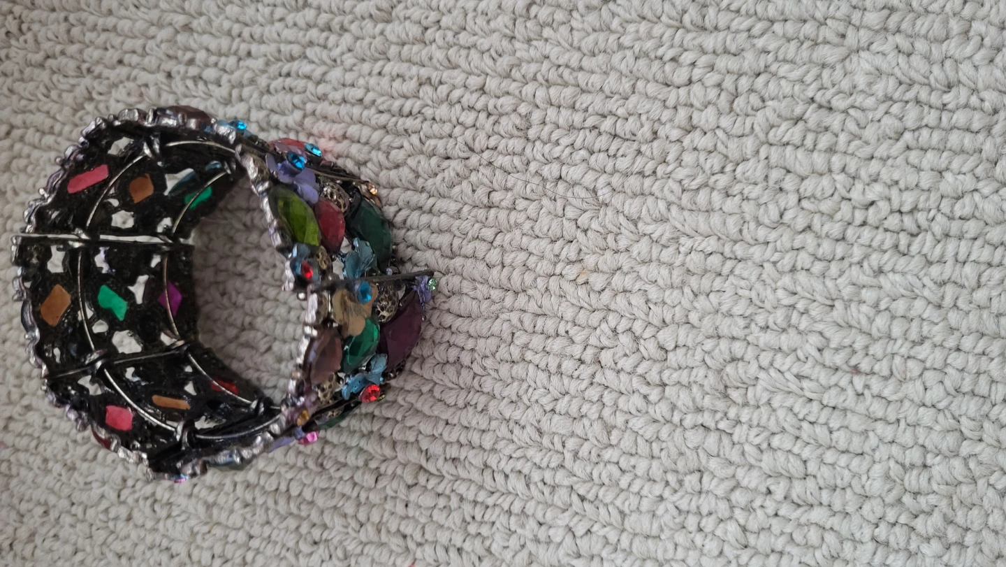 Vintage Style Gemstone Cuff Bracelet - photo 3