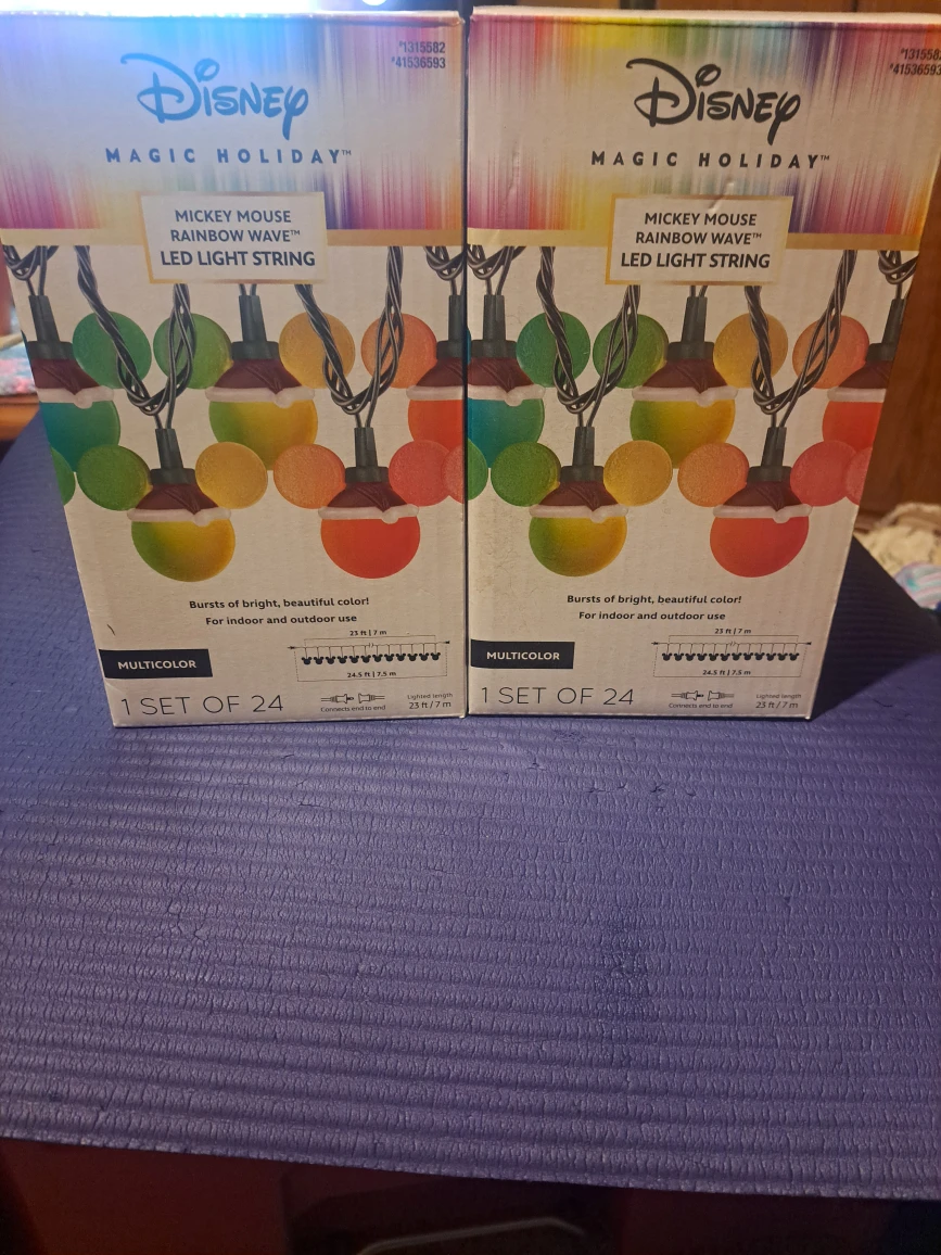 New Disney Mickey Mouse Rainbow Light String