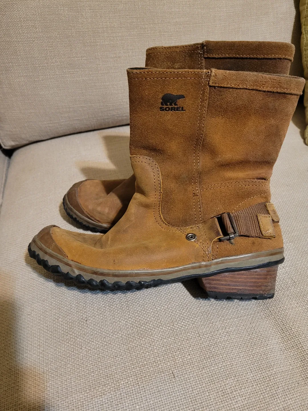 Sorel Brown Leather Women's Boots, Size 9 image indicator(2)