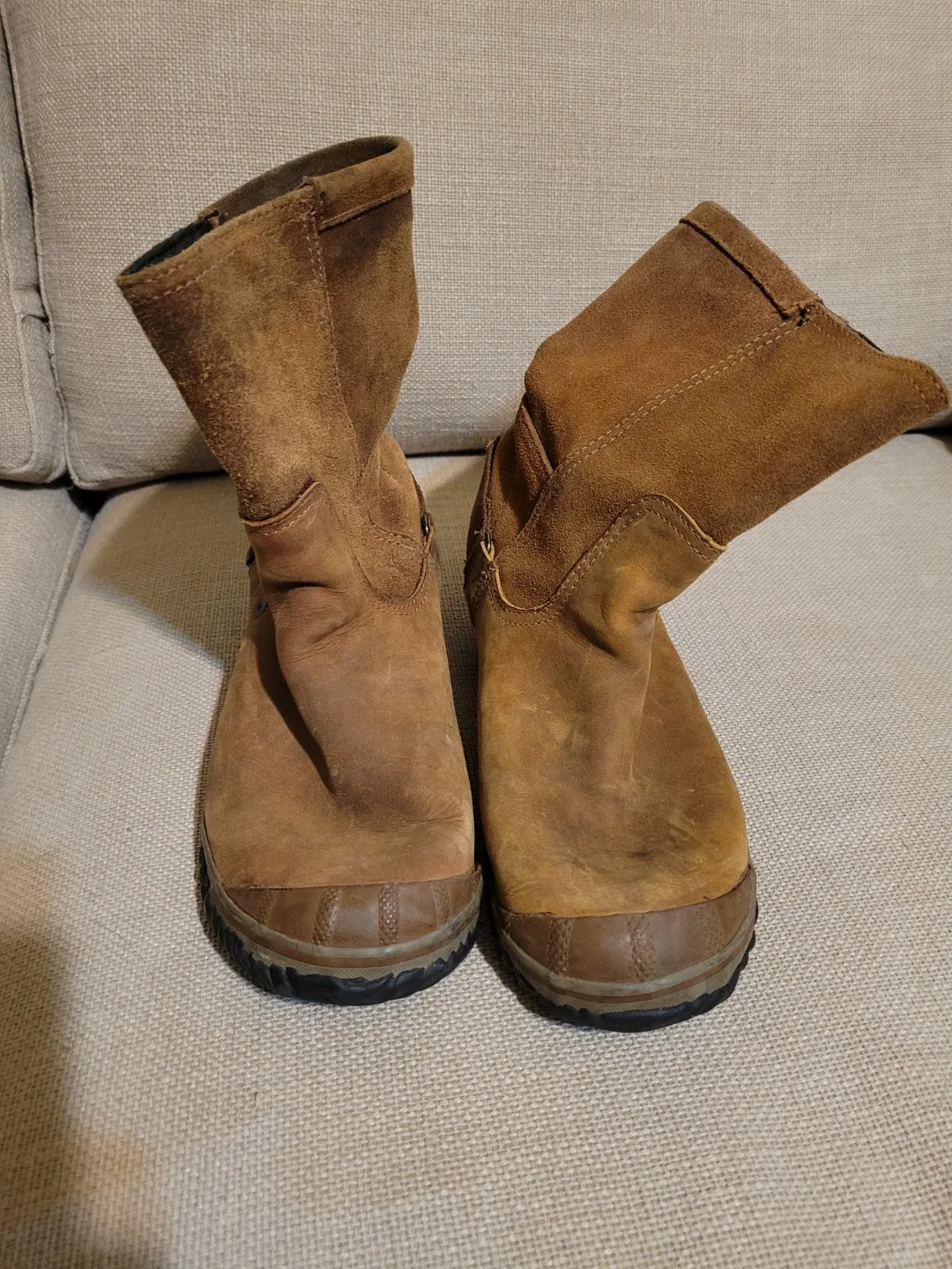 Sorel Brown Leather Women's Boots, Size 9 image indicator(3)