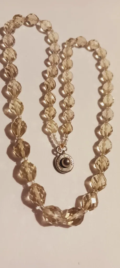 Champagne Color Smokey Quartz  Stone Japanese Necklace image indicator(2)