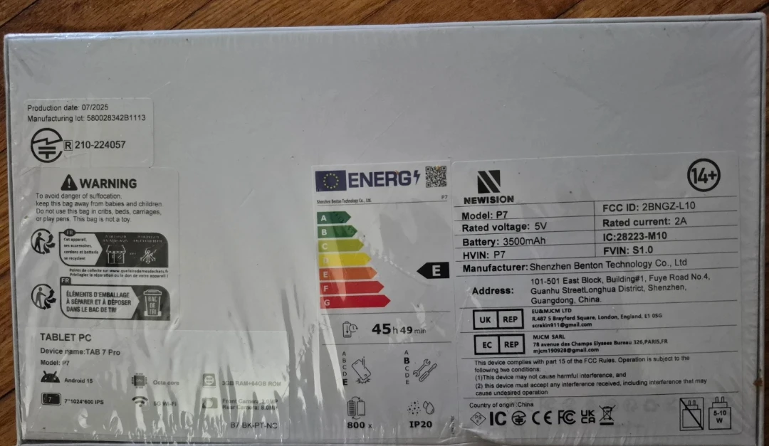 New NEVISION P7 Android Tablet 8GB+64GB - Black - photo 2
