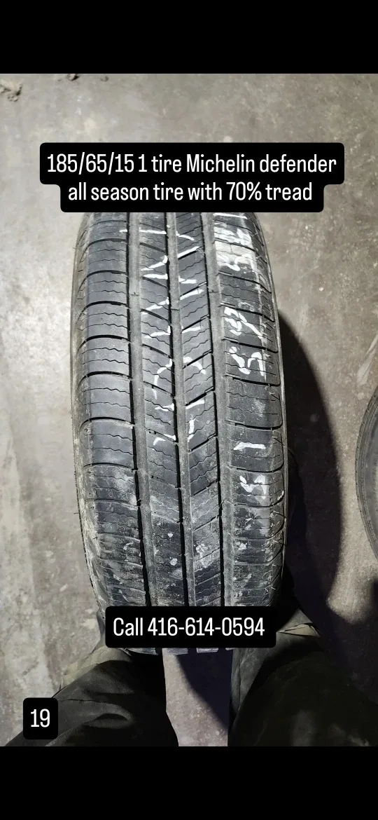 Michelin Defender Tire - 185/65/15, 70% Tread