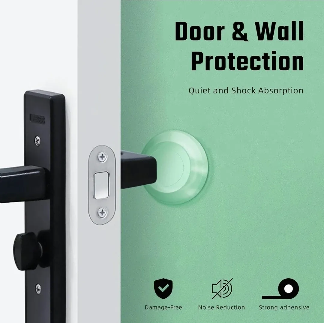 6-Pack Clear Adhesive Door Stoppers - New image indicator(3)