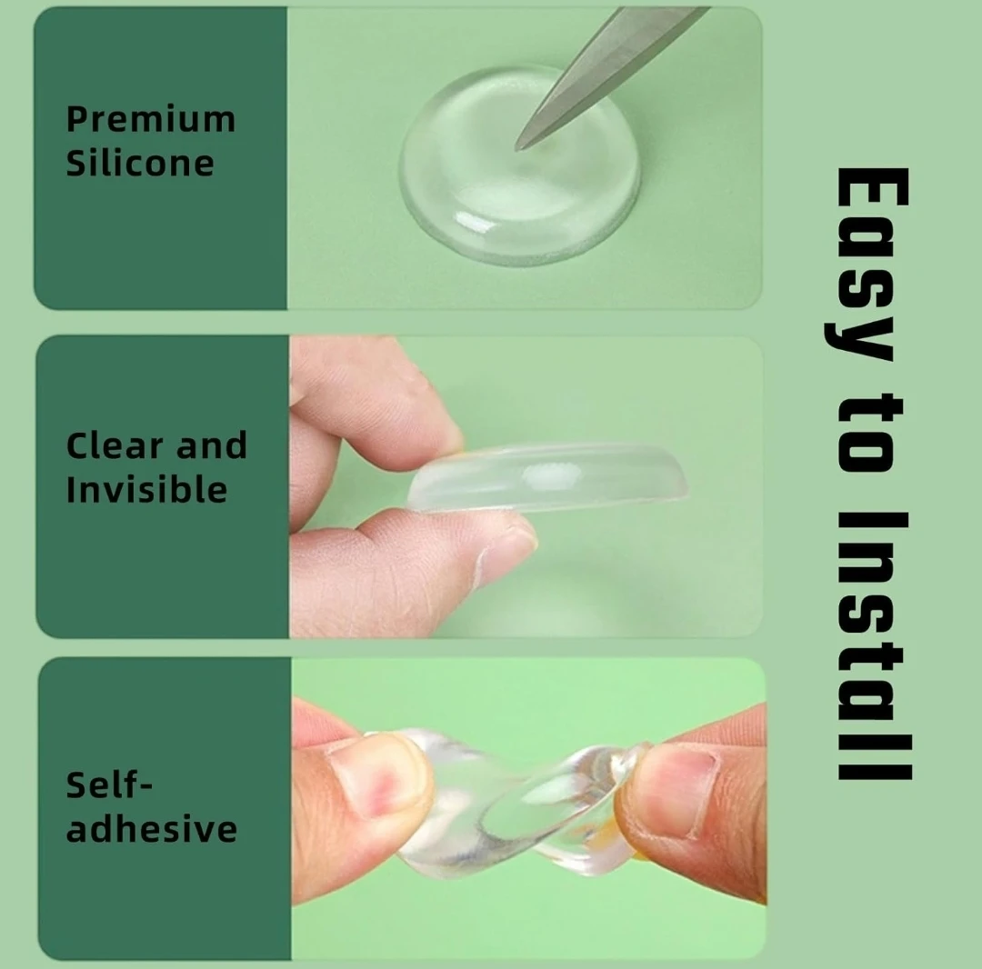 6-Pack Clear Adhesive Door Stoppers - New - photo 4