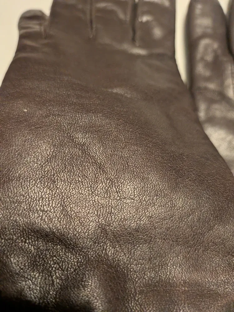 Ladies Vintage Brown Leather Gloves sz 6-6.5 (small hand) image indicator(9)