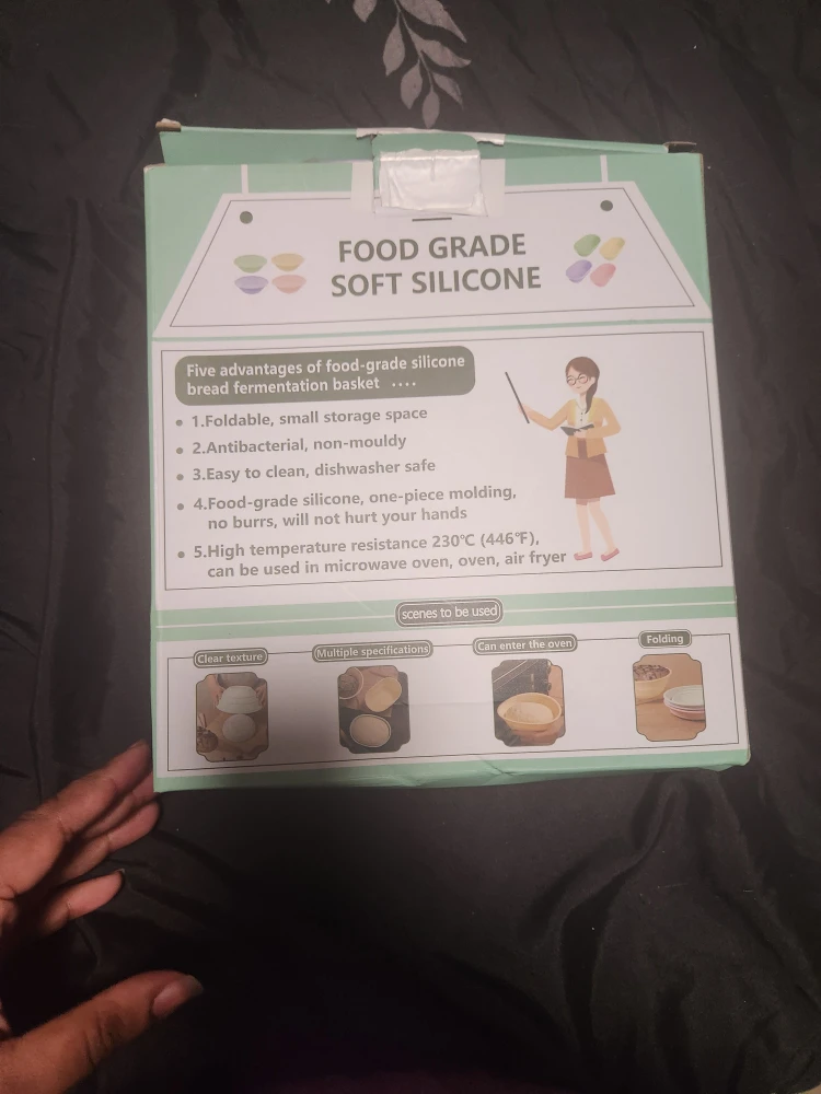 Bread Proofing Basket - Foldable, Food Grade Silicone - photo 2