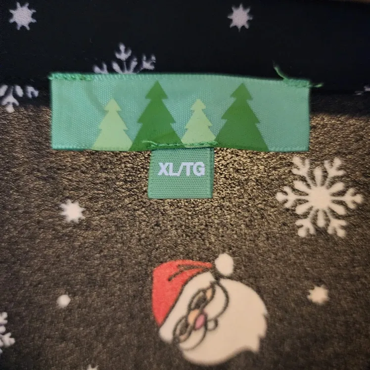 Christmas Santa Print Blouse - Size XL image indicator(3)