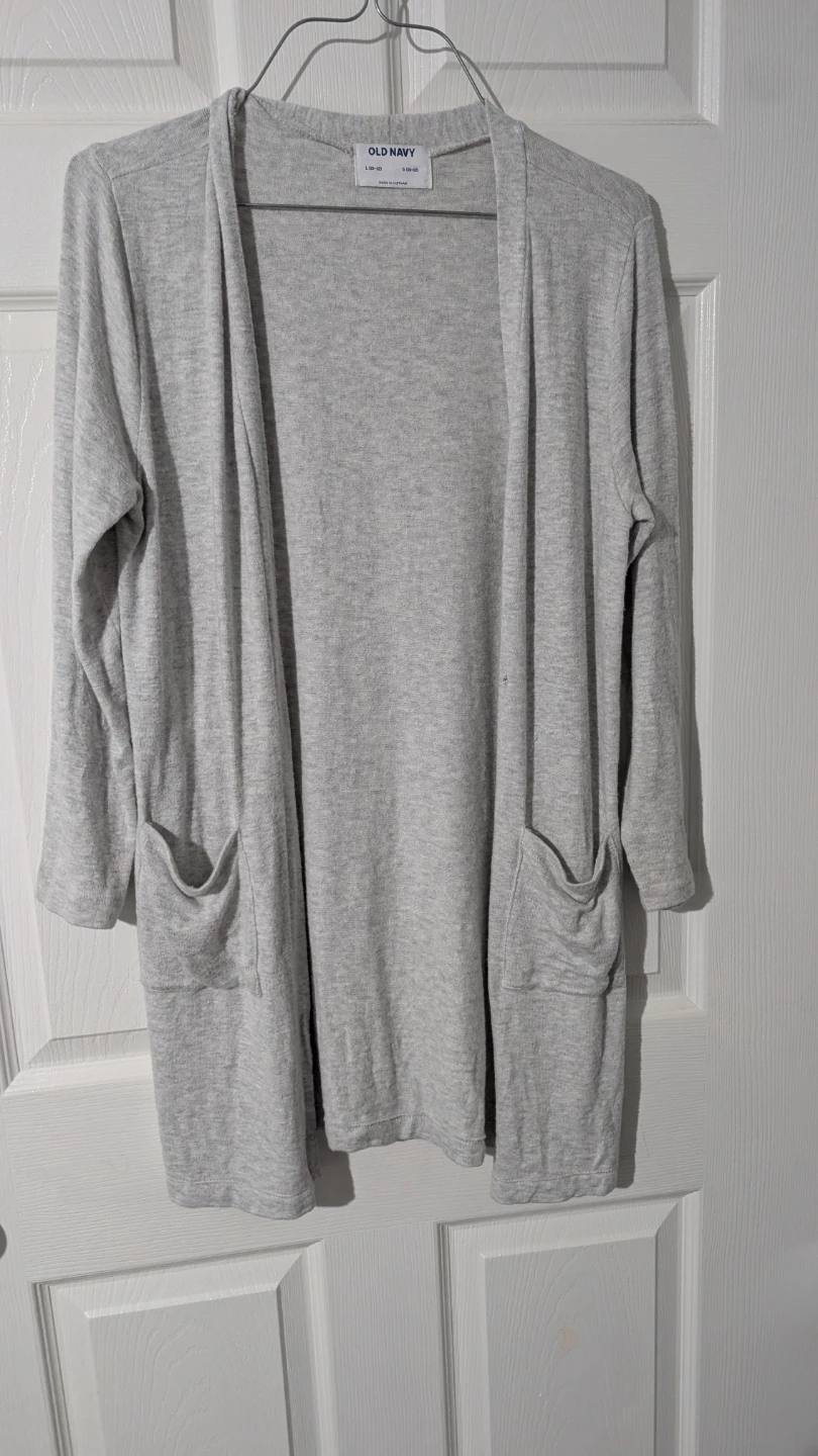 Old Navy Grey Cardigan - Size M (KIDS)
