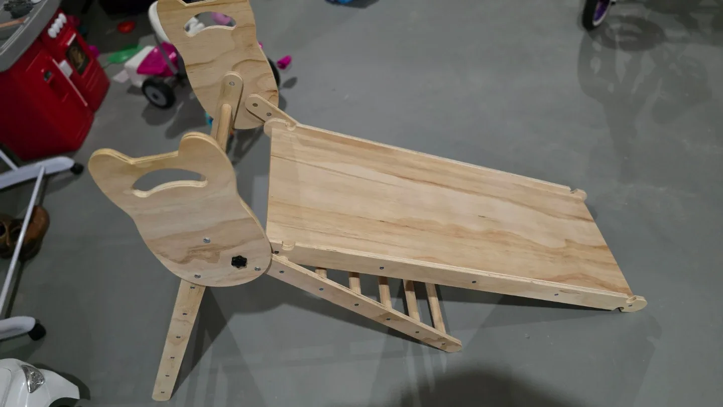 Kids Wooden Climbing Ladder & Slide image indicator(2)