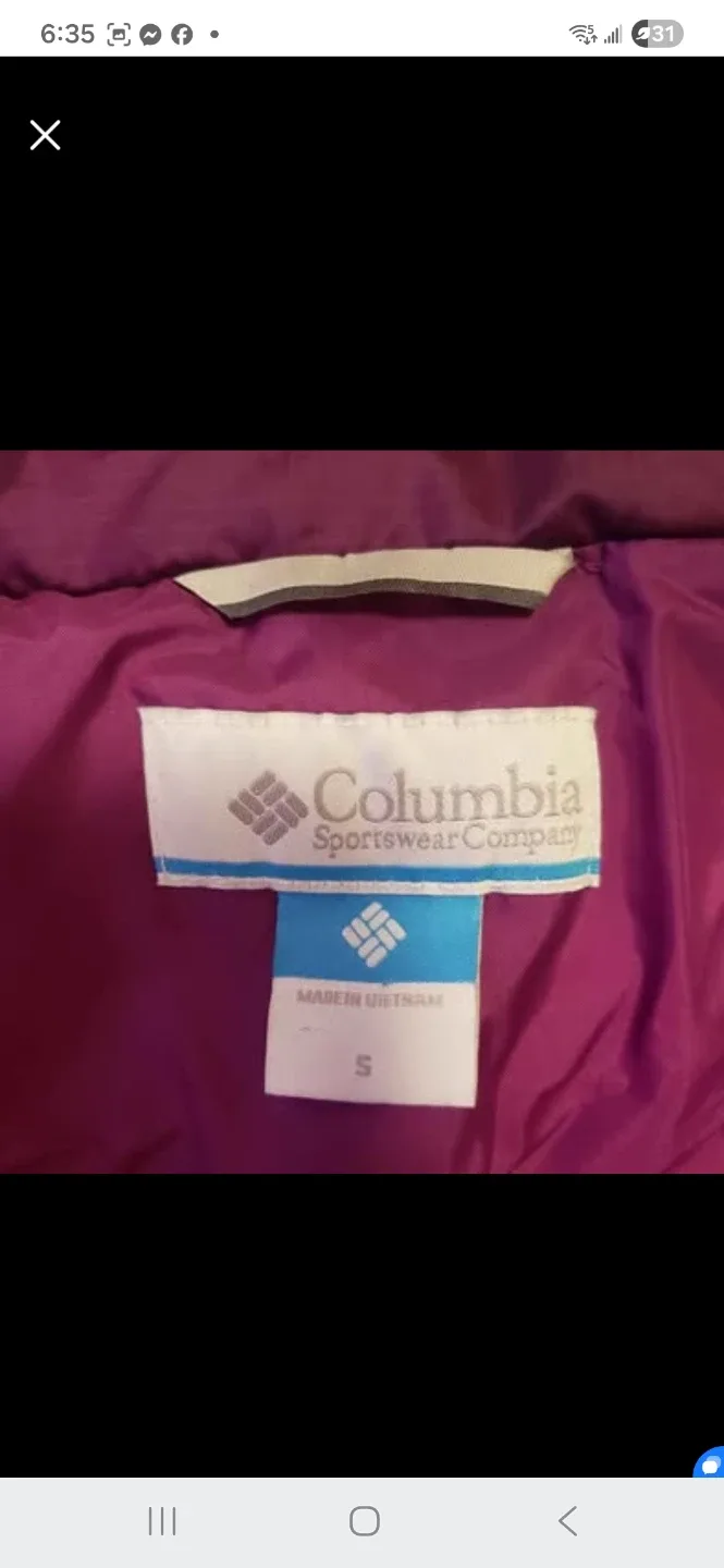 Brand new Women's Columbia Winter Puffer Jacket Purple image indicator(2)