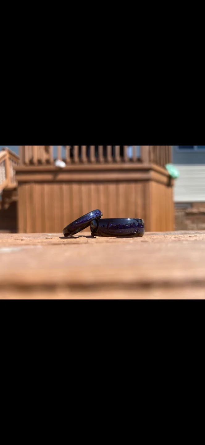 deep space couples tarnish free ring set with ring box image indicator(10)