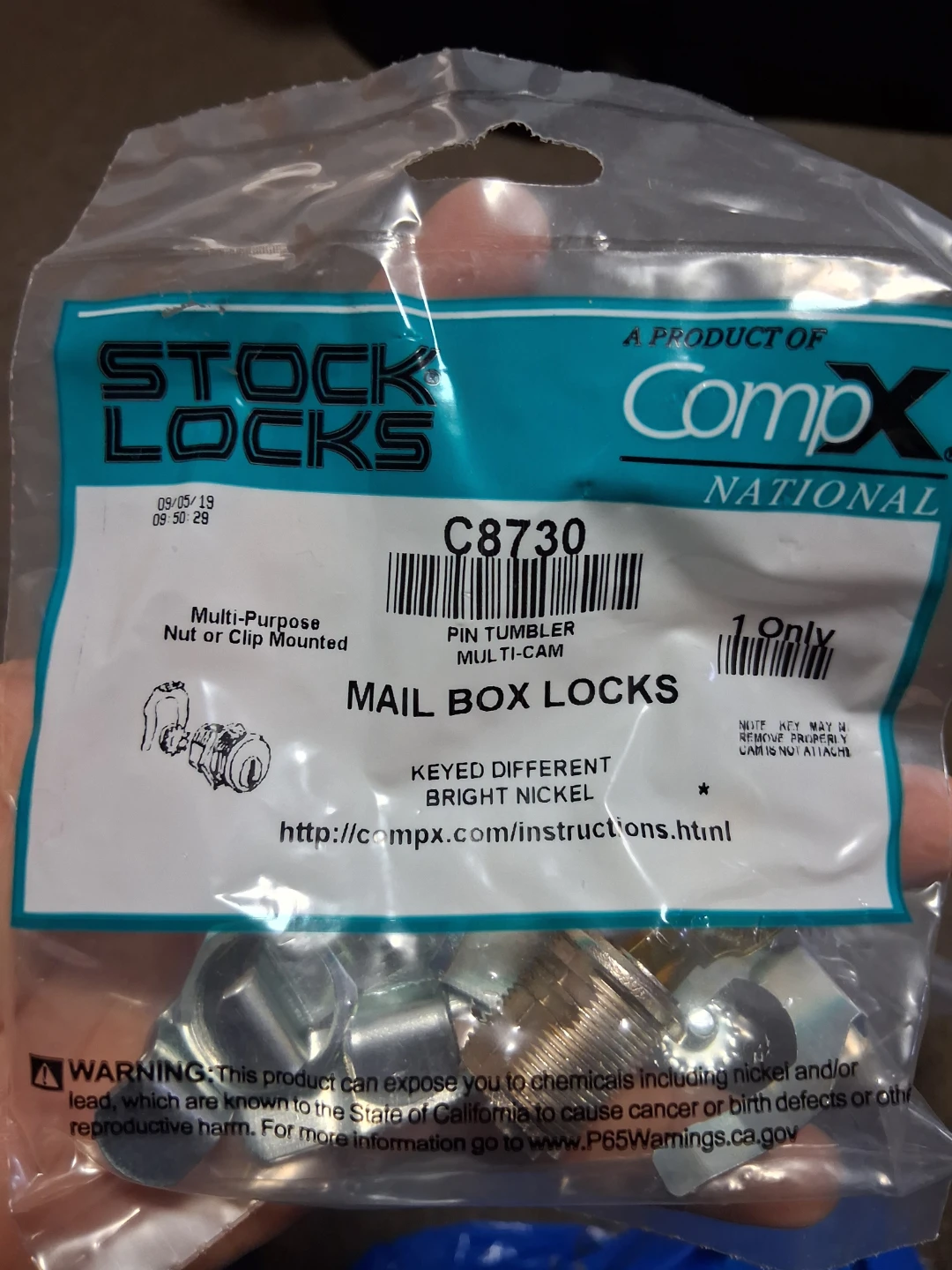 CompX National C8730 Mail Box Locks - New