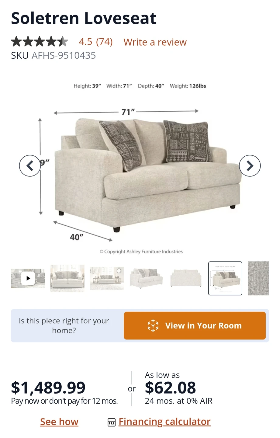 ✨ Ashley Loveseat – Excellent Condition. - photo 3