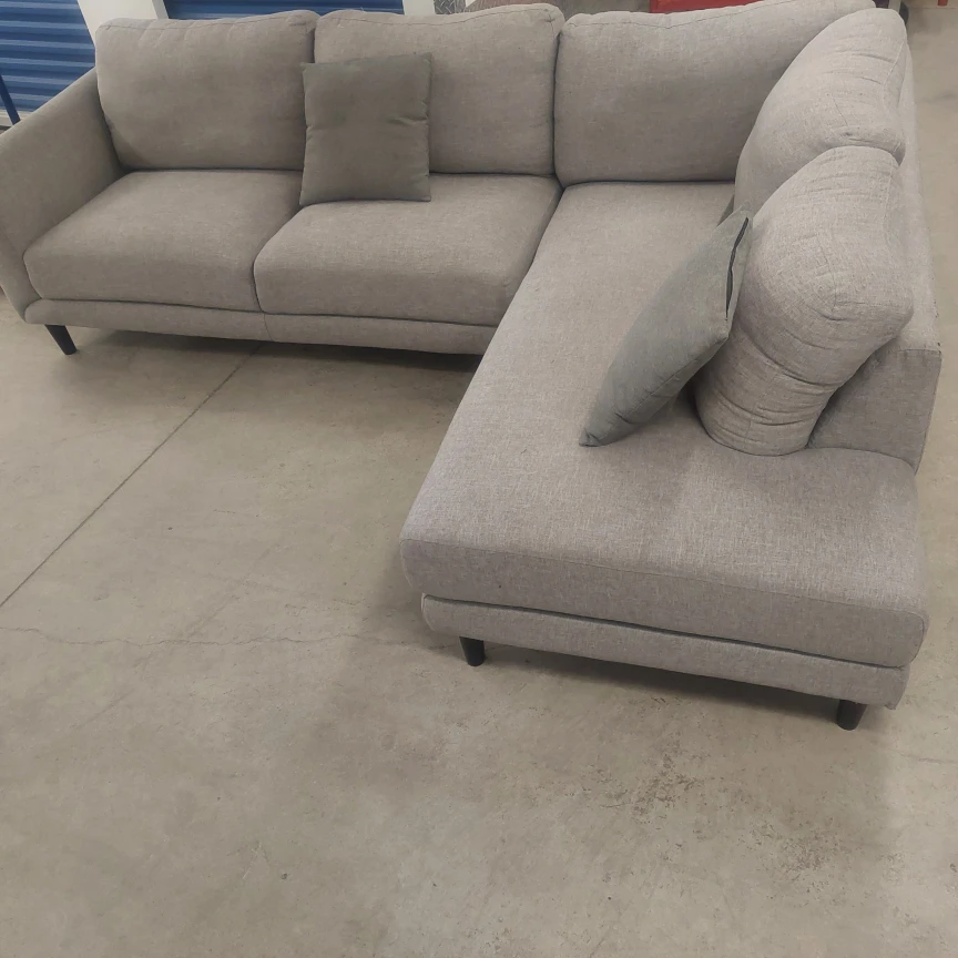 Grey Sectional Sofa with Chaise Lounge - photo 2
