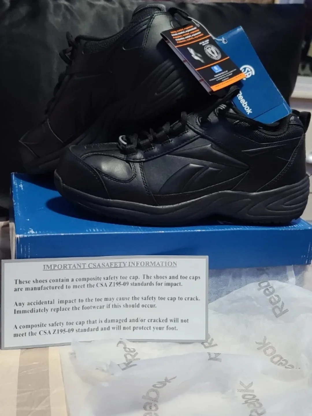 Reebok Work Safety Shoes - CSA Composite Toe (Black) thumbnail