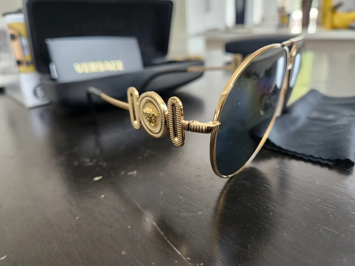 Versace Gold Aviator Sunglasses image indicator(2)