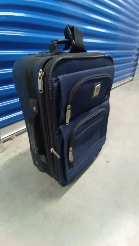 LUGGEX Navy Blue Rolling Suitcase.