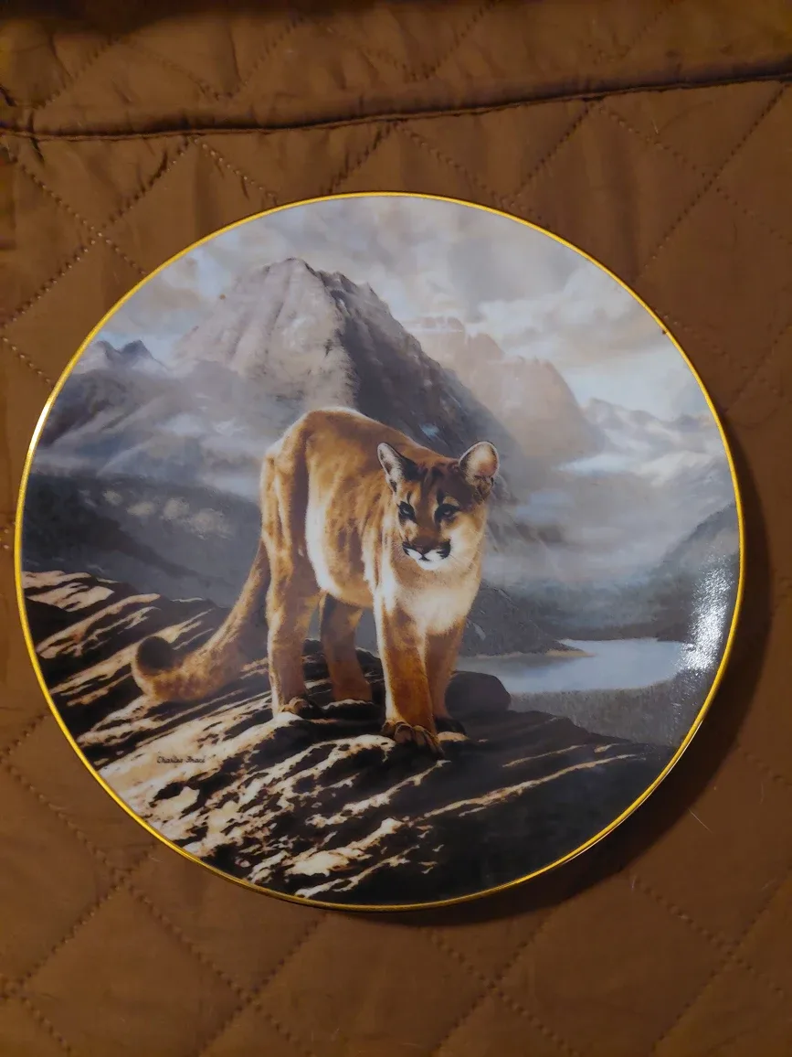 1991 "The Cougar" Plate by Charles Fracé