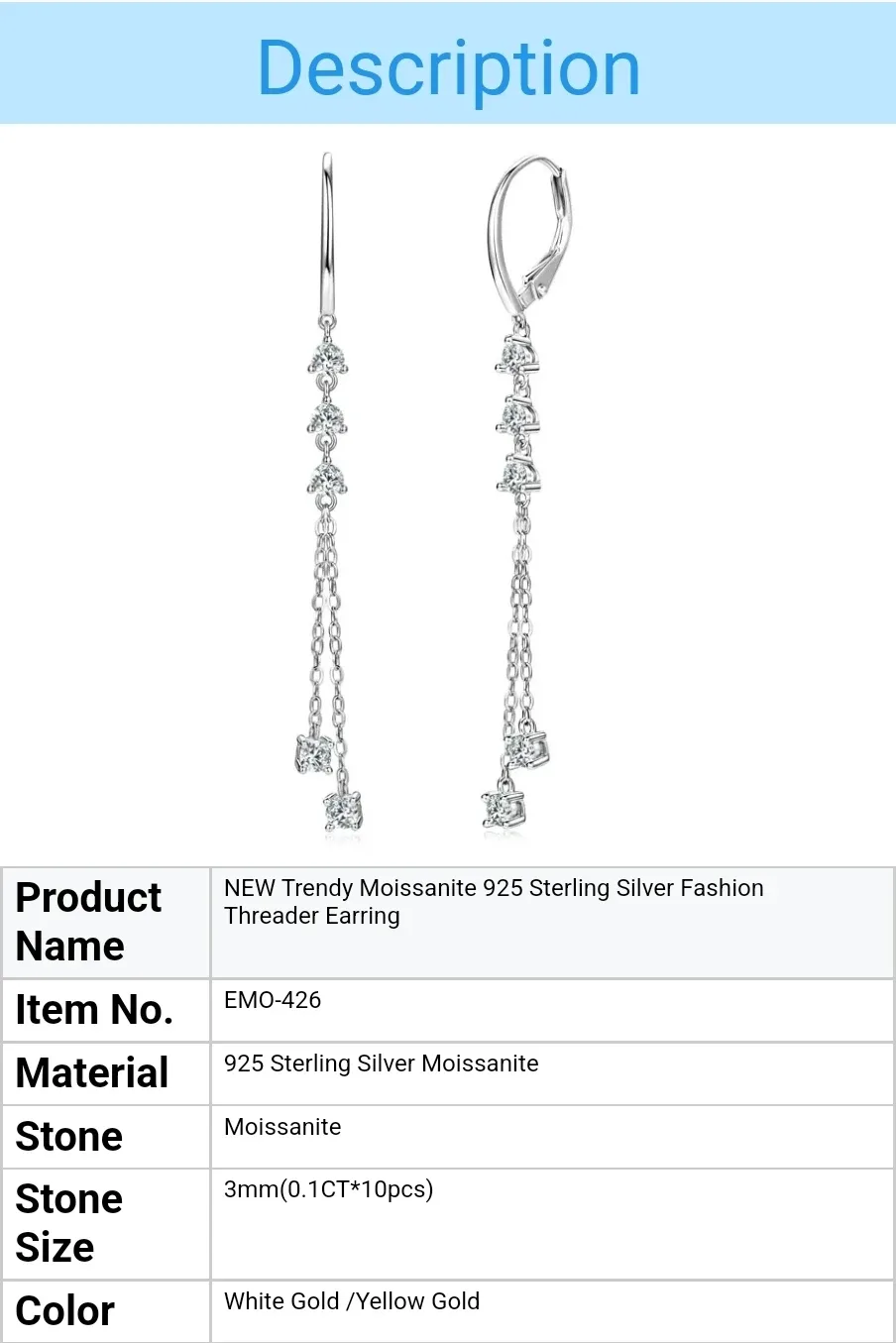 Earrings S925 Silver, Gold plated silver Earrings image indicator(2)