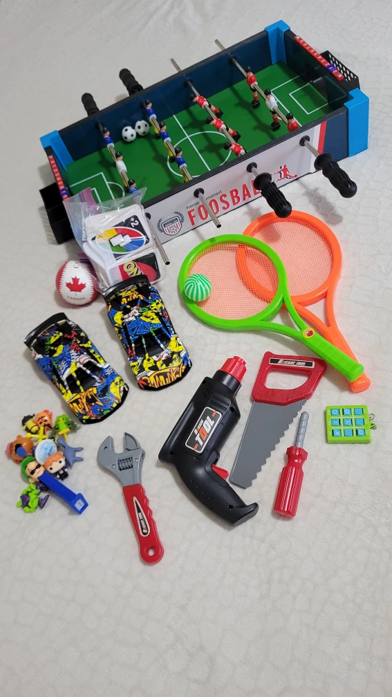 Kids Foosball Table, Tool Set, Tennis Rackets, & More! - photo 2