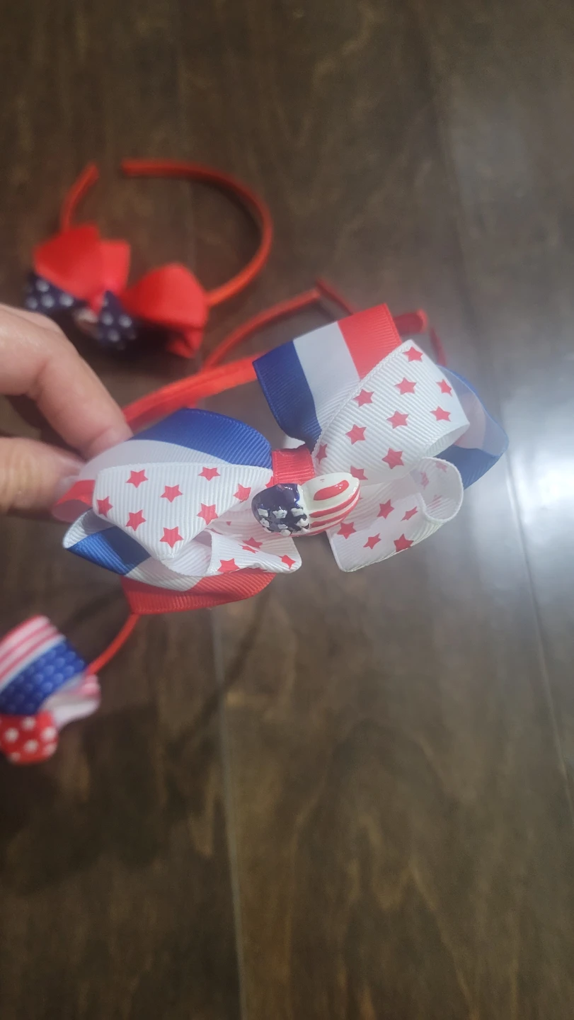 Headband,American Flag Bow Headband,Patriotic - photo 5