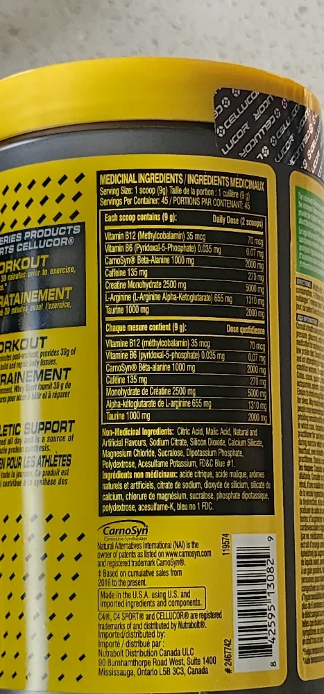 Cellucor C4 Sport Pre-Workout - Blue Raspberry image indicator(2)