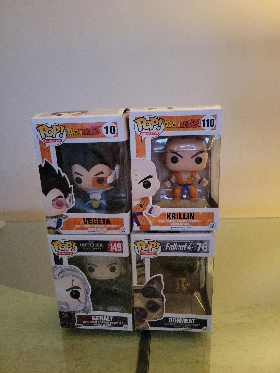 Funko POP! Vinyl Figures - Vegeta, Krillin, Geralt, Dogmeat image indicator(2)