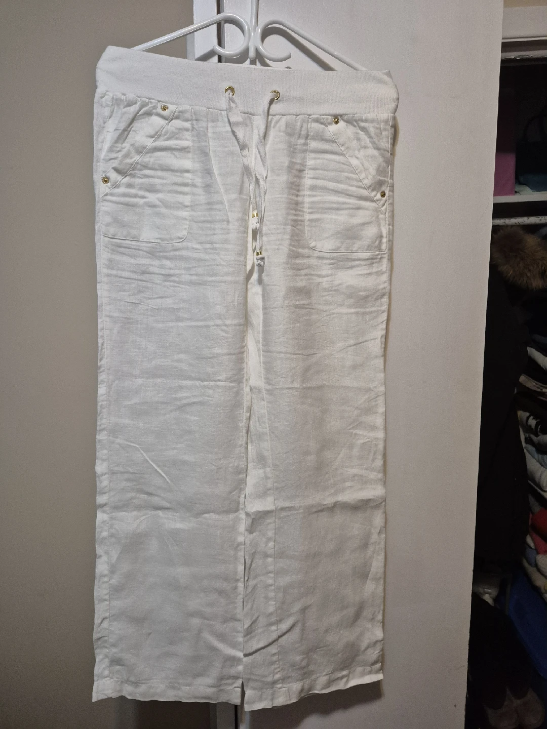 Guess Linen Pants - small - White & Blue - photo 3