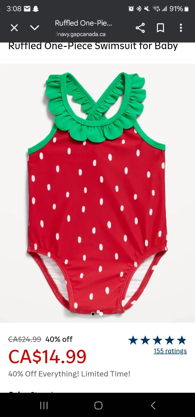 New Old Navy Ruffled One-Piece Swimsuit - 18-24M - photo 2