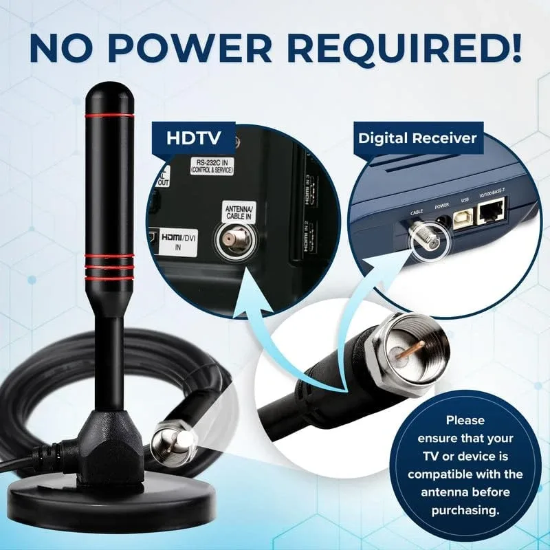 Digital HDTV Antenna - Includes Magnetic Base image indicator(3)