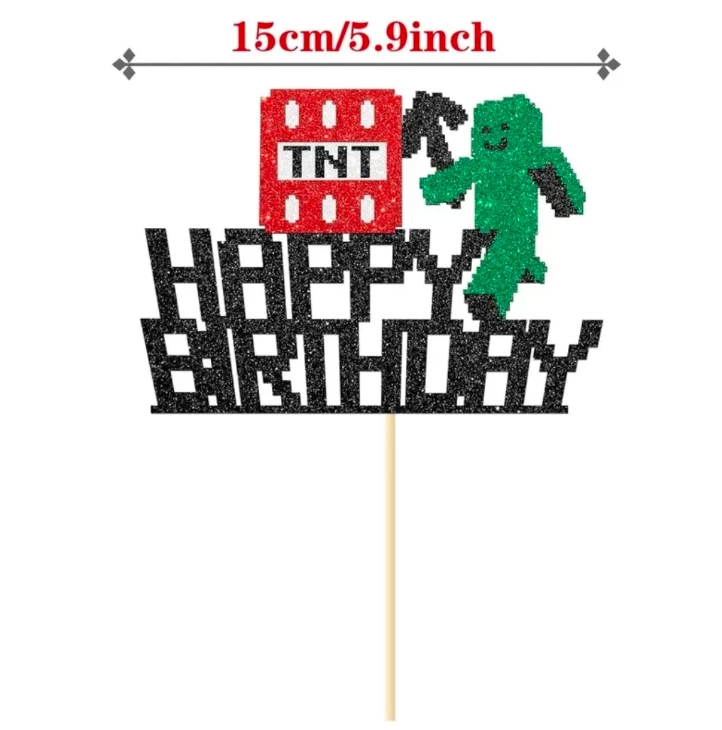 Minecraft Happy Birthday Cake Topper - New! image indicator(3)