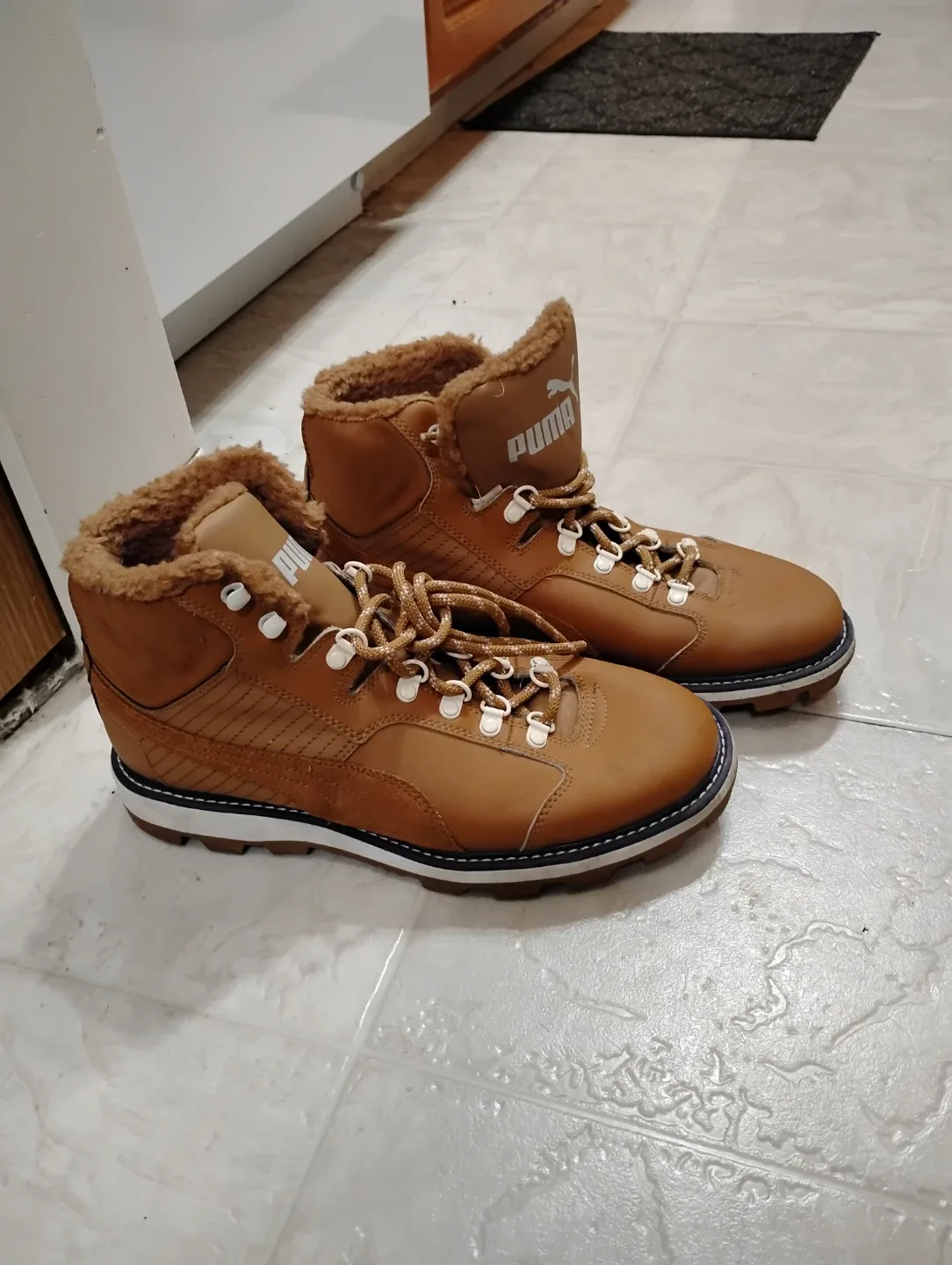 Puma Brown Leather Winter Boots image indicator(4)