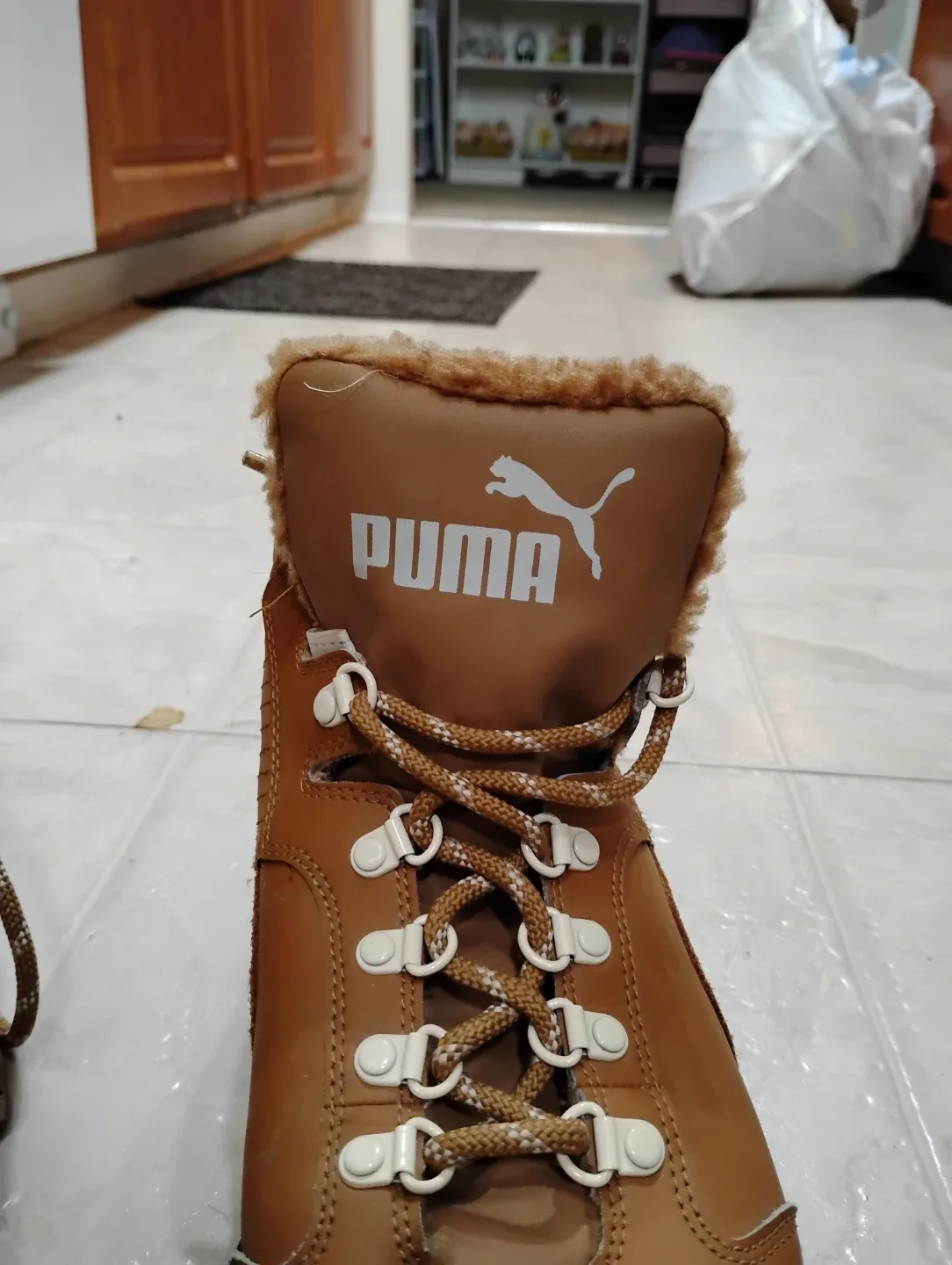 Puma Brown Leather Winter Boots image indicator(5)