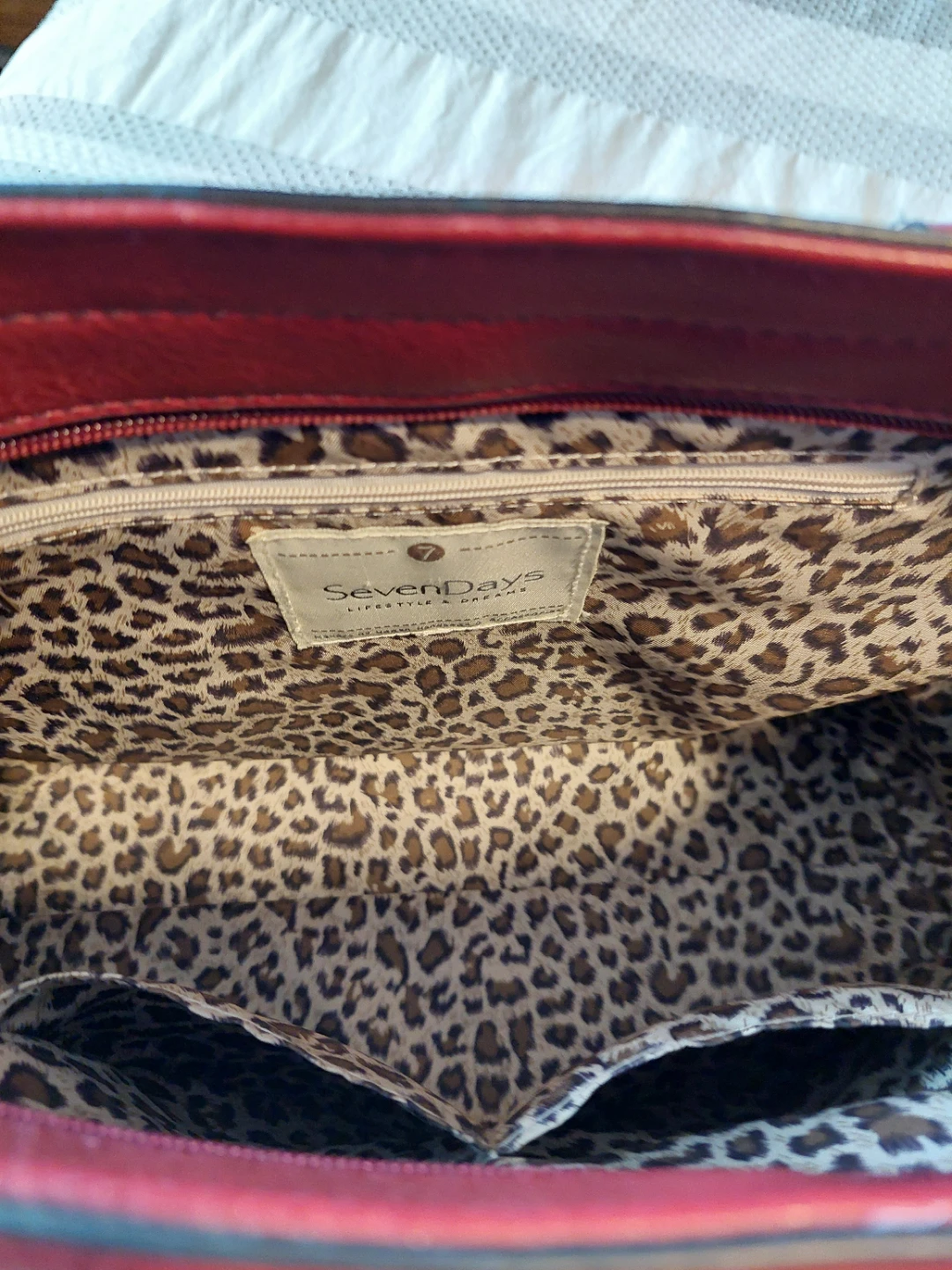 SevenDays Red Vegan Leather Handbag - photo 4