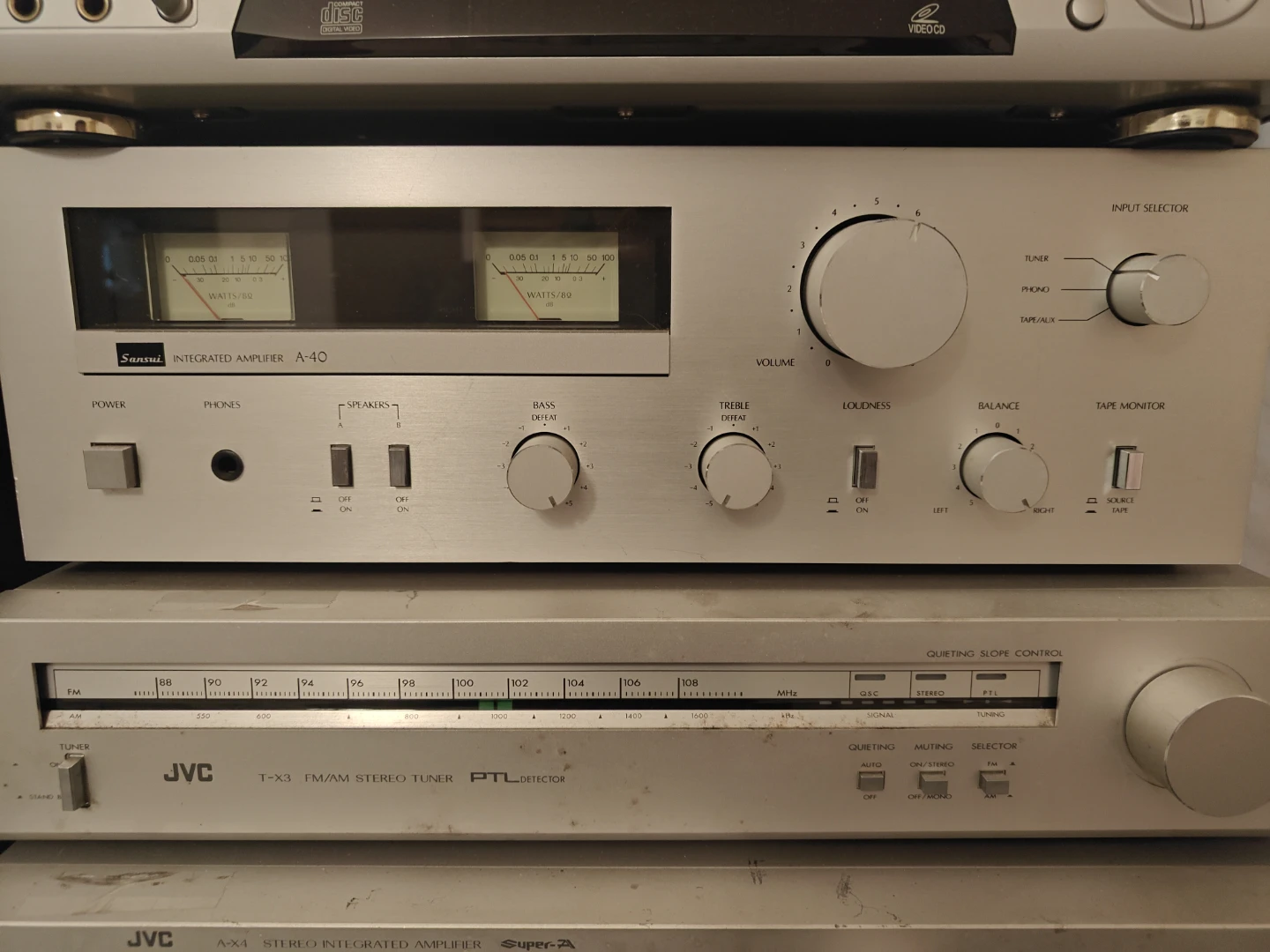 Sansui A-40 Integrated Amplifier & JVC T-X3 Tuner