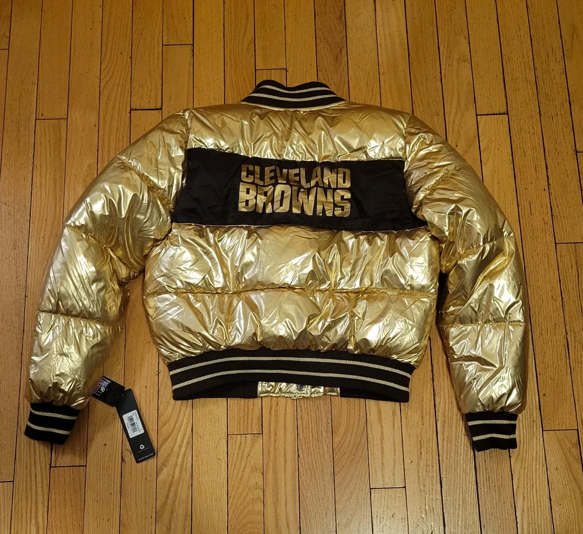 GIII 4Her Cleveland Browns Puffer Jacket - Size Small image indicator(2)