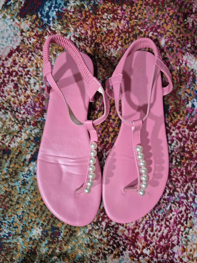 Pink Pearl Sandals 8