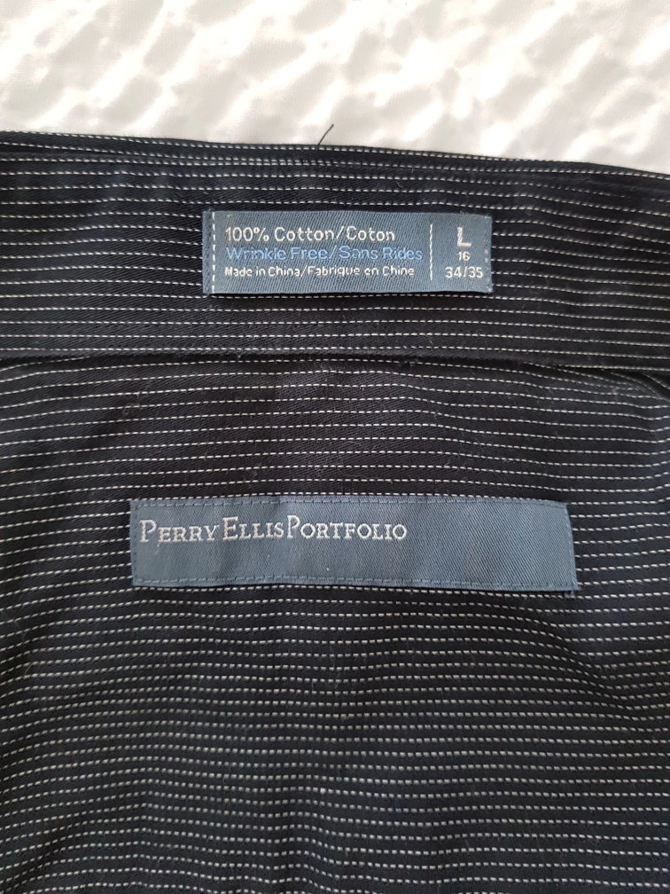 Perry Ellis Portfolio Dress Shirt - L