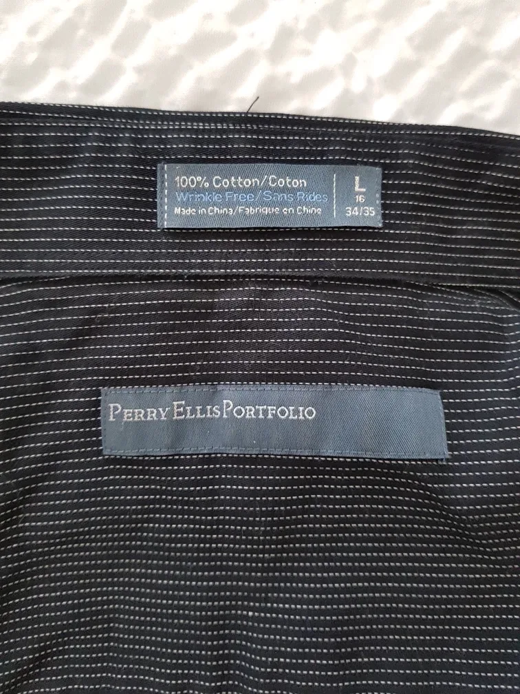 Perry Ellis Portfolio Dress Shirt - L