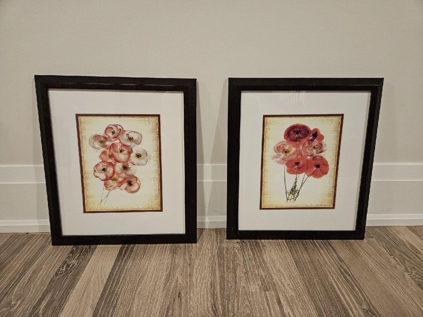 Framed Floral Prints - Set of 2