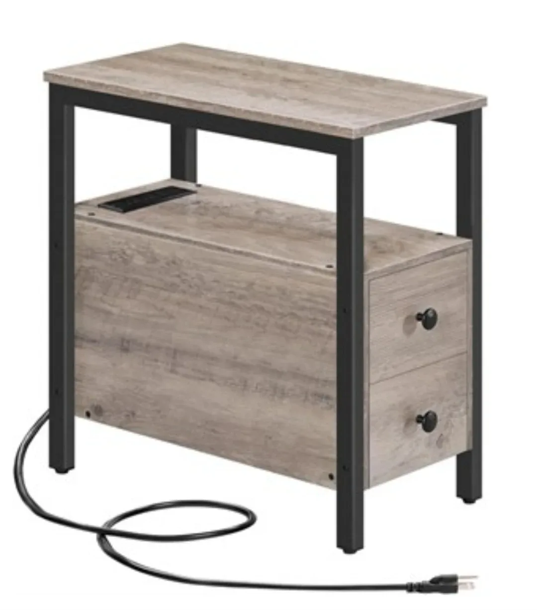 End Table with Charging Station