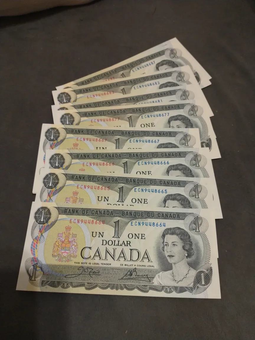 1973 Canada 26 consecutive uncirculated pristine banknotes image indicator(2)