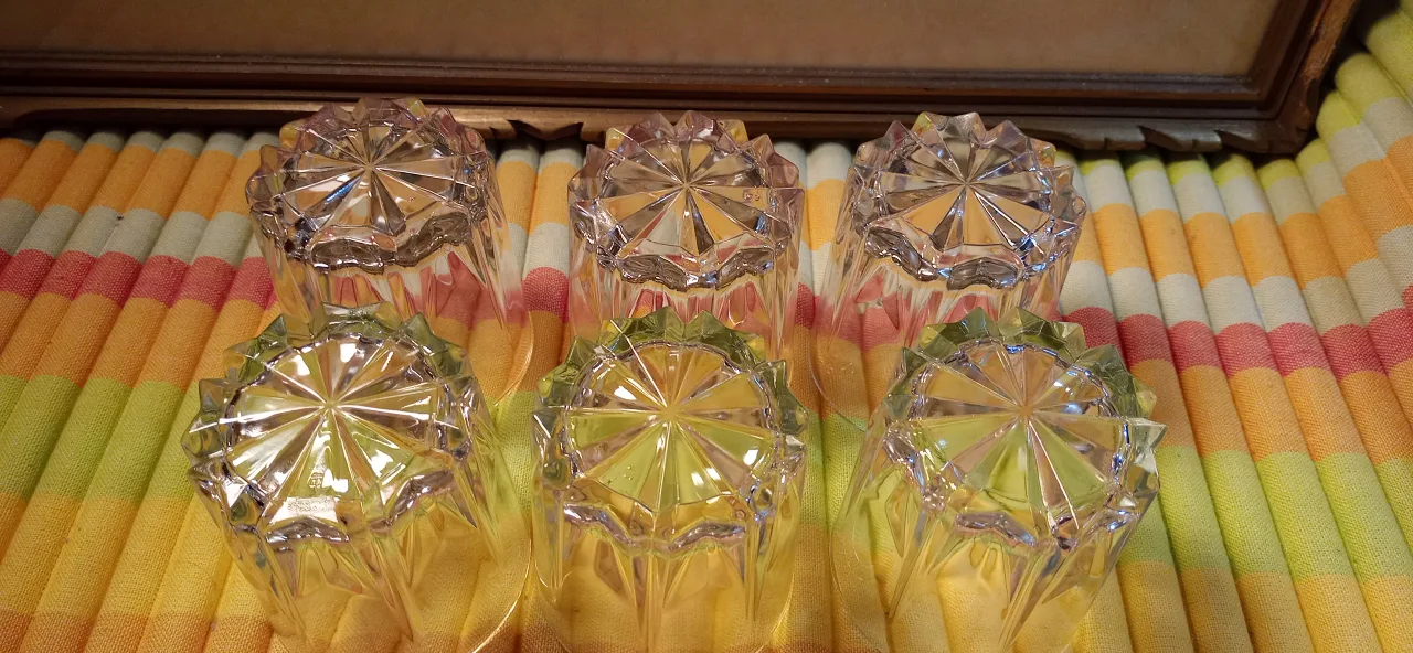 6 retro rock crystal glasses in mint condition image indicator(4)