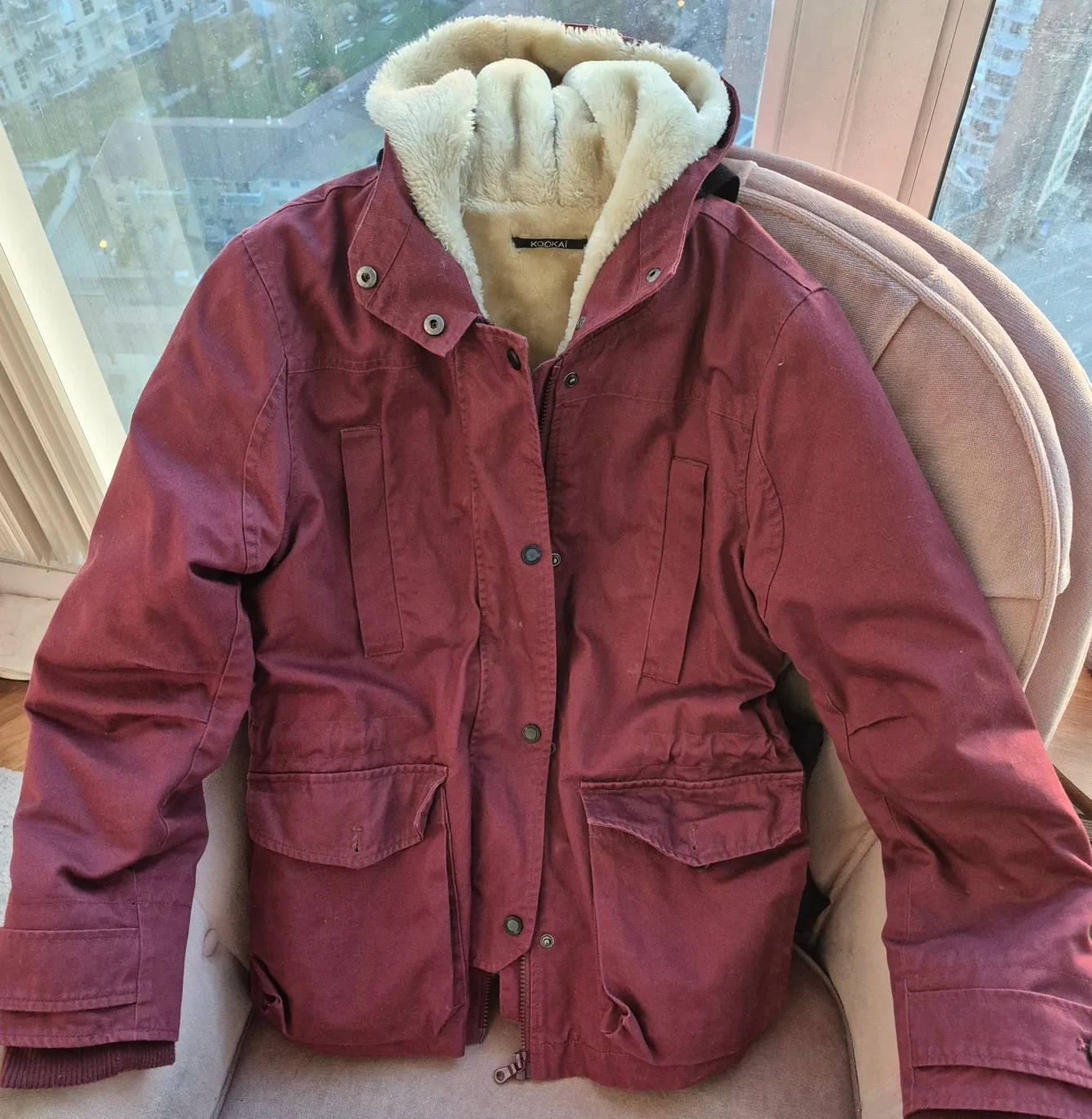 KOOKAI Burgundy Winter Coat