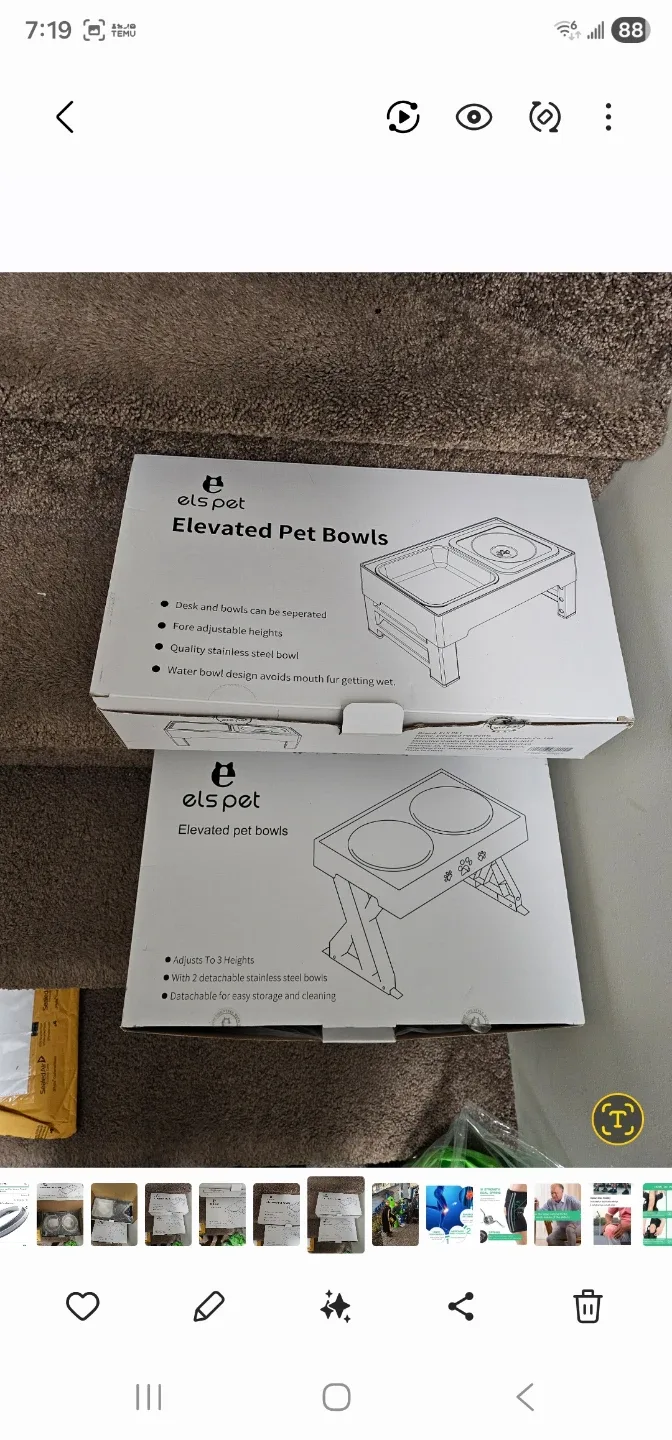 Raised Dog Bowls, Removable Elevated Pet Bowls Easy to Clean.. image indicator(10)