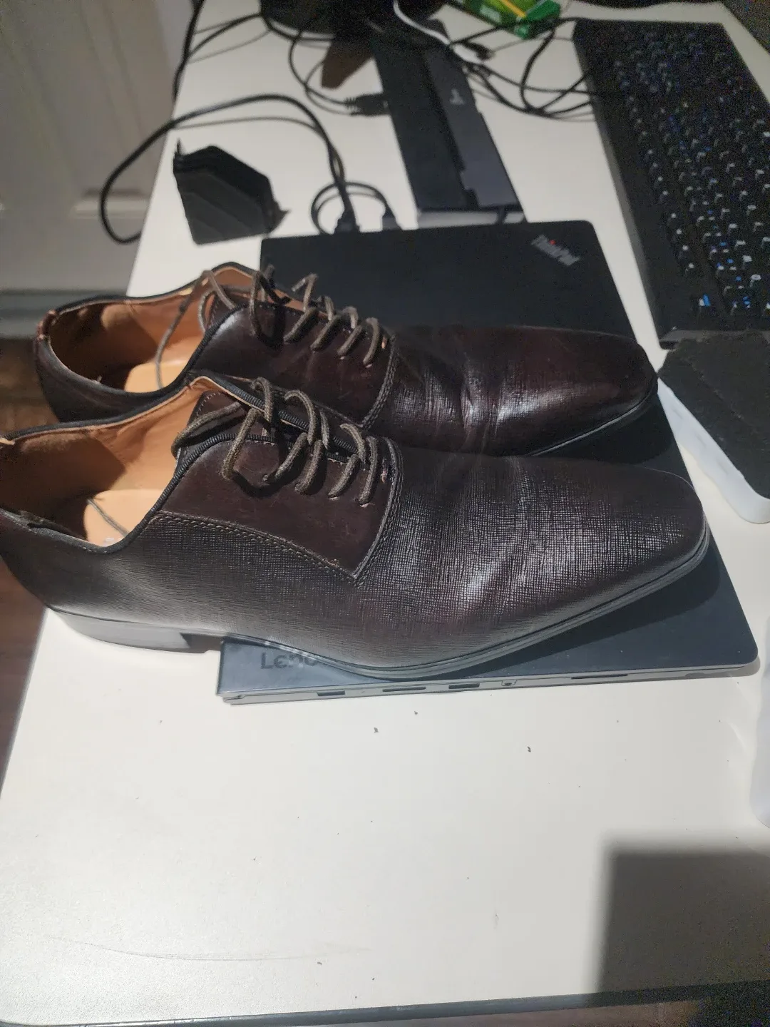 Men's Brown Leather Dress Shoes image indicator(2)