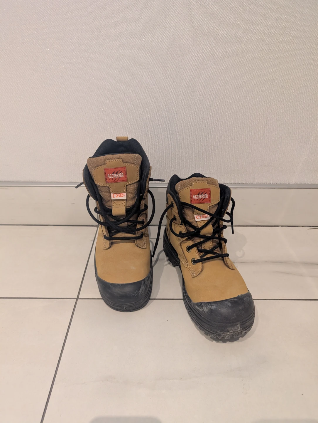 Aggressor Men's Steel Toe Steel Plate Work Boots US Size 9